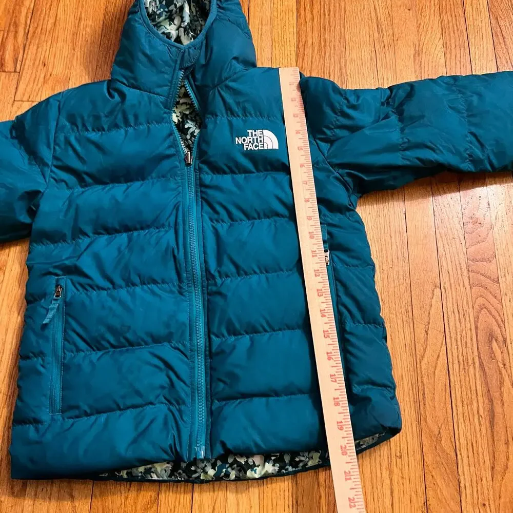 The North Face Coat Kids Youth Large Reversible 600 Down Puffer Jacket Hooded *